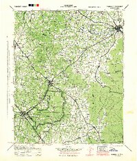 1943 Map of Centertown, TN, 1944 Print