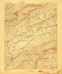 1894 Map of Abingdon, 1896 Print