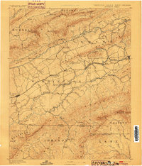1894 Map of Abingdon, 1899 Print