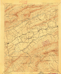 1894 Map of Abingdon, 1901 Print