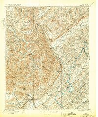 1896 Map of Briceville, TN, 1932 Print
