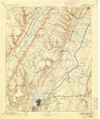 1893 Map of Chattanooga, 1905 Print
