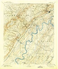1893 Map of Kingston, 1938 Print