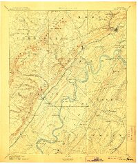 1893 Map of Kingston, 1907 Print
