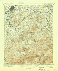 1901 Map of Knoxville, TN, 1945 Print