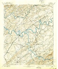 1895 Map of Loudon, 1939 Print