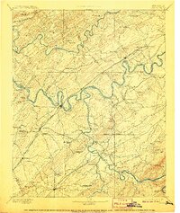 1895 Map of Loudon, 1907 Print