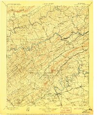 1900 Map of Maynardville, 1907 Print