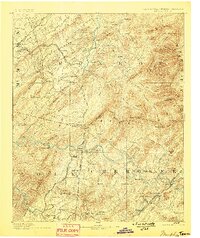 1893 Map of Graham County, NC, 1898 Print