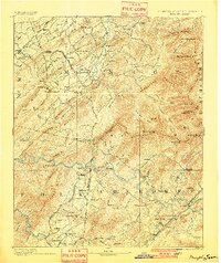 1893 Map of Graham County, NC, 1901 Print