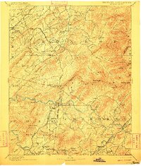 1893 Map of Graham County, NC, 1910 Print