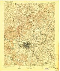 1903 Map of Nashville, 1918 Print