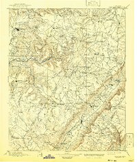 1895 Map of Putnam County, TN, 1941 Print