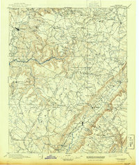 1895 Map of Putnam County, TN, 1943 Print