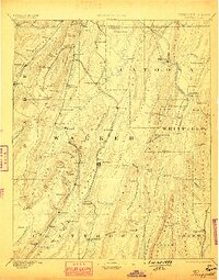 1892 Map of Ringgold, 1898 Print