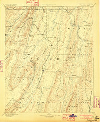 1892 Map of Ringgold, 1902 Print