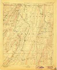 1892 Map of Ringgold, 1906 Print