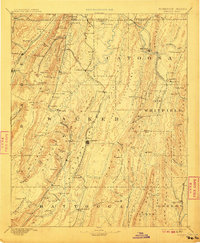 1892 Map of Ringgold, 1910 Print