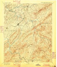 1894 Map of Roan Mountain, 1901 Print