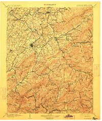 1904 Map of Roan Mountain, 1912 Print
