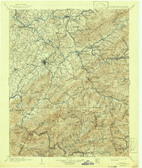 1904 Map of Roan Mountain, 1942 Print