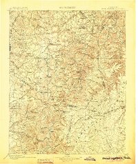1898 Map of Standingstone, 1903 Print