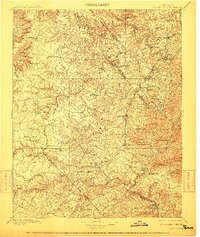 1896 Map of Fentress County, TN, 1912 Print