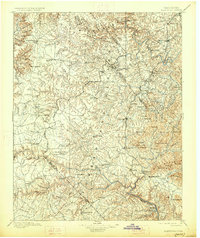 1896 Map of Fentress County, TN, 1927 Print