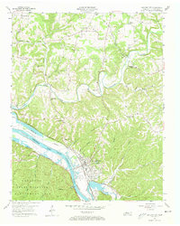 1957 Map of Ashland City, TN, 1973 Print