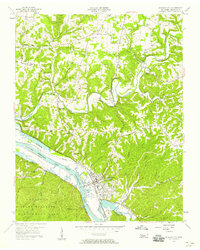 1957 Map of Ashland City, TN, 1958 Print