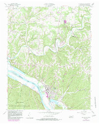 1957 Map of Ashland City, TN, 1983 Print