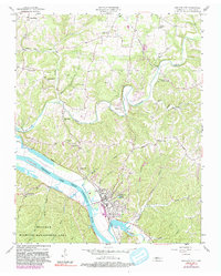 1957 Map of Ashland City, TN, 1992 Print