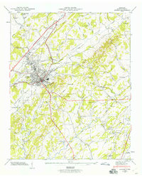 1944 Map of Athens, TN, 1960 Print