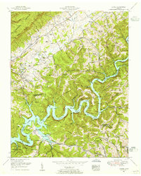 Download a high-resolution, GPS-compatible USGS topo map for Ausmus, TN (1955 edition)