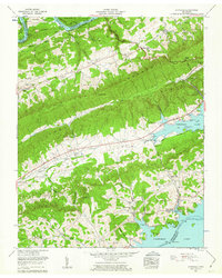 preview thumbnail of historical topo map of Grainger County, TN in 1960