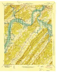 preview thumbnail of historical topo map of Roane County, TN in 1940