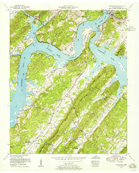 preview thumbnail of historical topo map of Roane County, TN in 1952