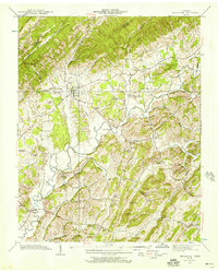 1939 Map of Baileyton, TN, 1957 Print