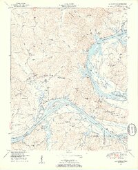 1949 Map of Bath Springs, 1952 Print