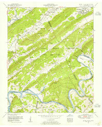preview thumbnail of historical topo map of Roane County, TN in 1953