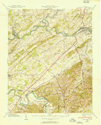 Download a high-resolution, GPS-compatible USGS topo map for Bluff City, TN (1954 edition)