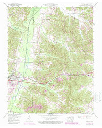 1950 Map of Bruceton, TN, 1987 Print