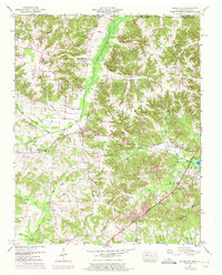 1950 Map of Buchanan, TN, 1972 Print