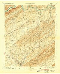 1940 Map of Bulls Gap, TN