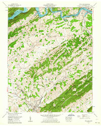 Download a high-resolution, GPS-compatible USGS topo map for Bulls Gap, TN (1964 edition)