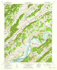 preview thumbnail of historical topo map of Hawkins County, TN in 1961