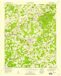 1953 Map of Burns, TN, 1958 Print