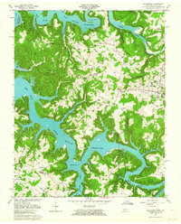 1962 Map of Byrdstown, TN, 1964 Print