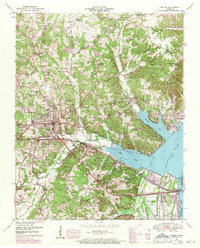 1950 Map of Camden, TN, 1971 Print
