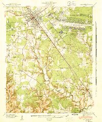 preview thumbnail of historical topo map of Franklin County, TN in 1941